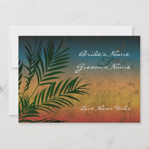 Invitaciones a la boda de la rama del árbol de pal