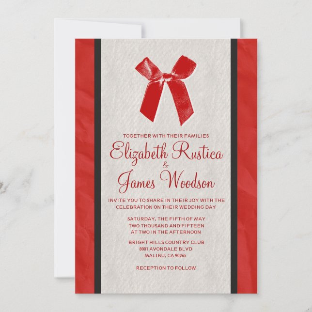 Invitaciones a la boda de la ropa interior de colo (Anverso)