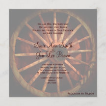 Invitaciones a la boda de la rueda del vagón del s