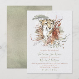 Invitaciones a la boda de la Selva Tropical Cheeta