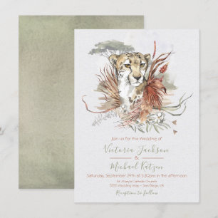 Invitaciones a la boda de la Selva Tropical Cheeta