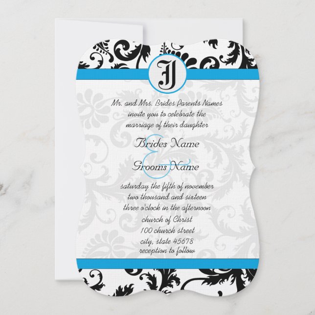 Invitaciones a la boda de la Trim de la Cuadrícula (Anverso)