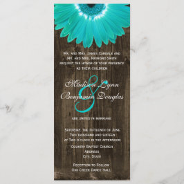 Invitaciones a la boda de la Verde azulada Gerber 