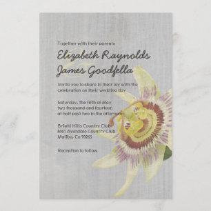 Invitaciones a la boda de las flores de la pasión