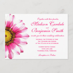 Invitaciones a la boda de las flores rosadas calie