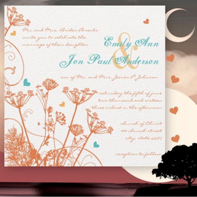 Invitaciones a la boda de las flores silvestres de (Subido por el creador)