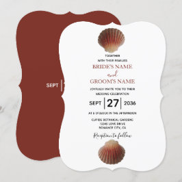 Invitaciones a la boda de las lámparas de concha m