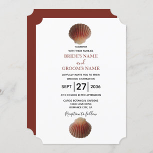 Invitaciones a la boda de las lámparas de concha m