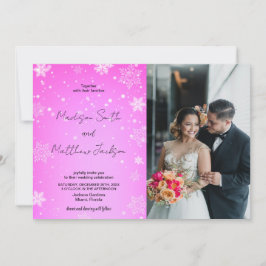 Invitaciones a la boda de las nieves blancas rosad