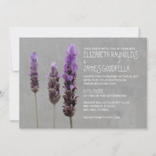 Invitaciones a la boda de lavanda