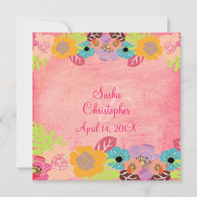 Invitaciones a la boda de Leis/Luau (Anverso)