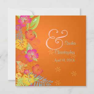Invitaciones a la boda de Leis/Luau/hibiscus