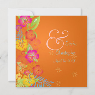 Invitaciones a la boda de Leis/Luau/hibiscus