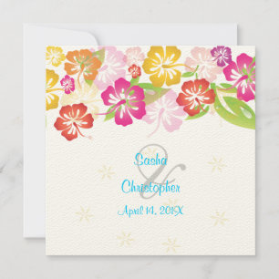 Invitaciones a la boda de Leis/Luau/hibiscus