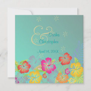 Invitaciones a la boda de Leis/Luau/hibiscus
