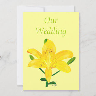 Invitaciones a la boda de Lily Amarilla