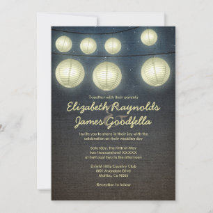 Invitaciones a la boda de linternas