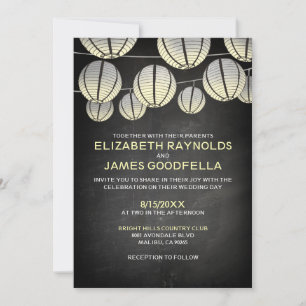 Invitaciones a la boda de linternas