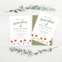 Invitaciones a la boda de los Cachorros Minimalist
