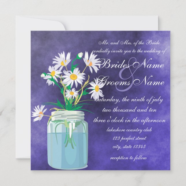 Invitaciones a la boda de los días de verano (Anverso)