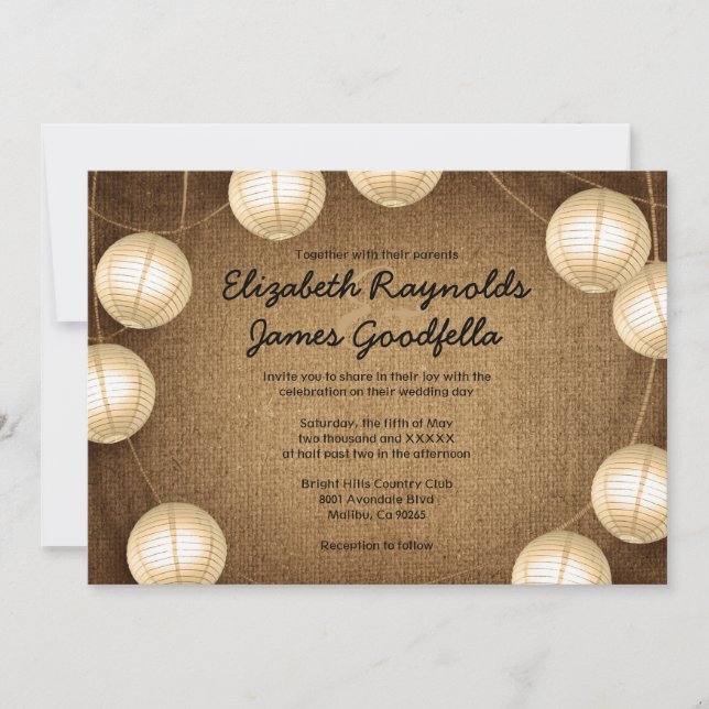 Invitaciones a la boda de los faros occidentales (Anverso)