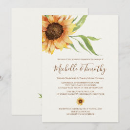 Invitaciones a la boda de los girasoles del país