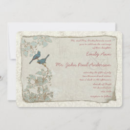 Invitaciones a la boda de los hermanos Verde azula
