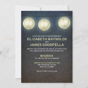 Invitaciones a la boda de los Lantern en el país