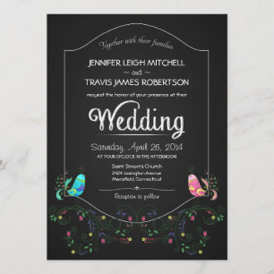 Invitaciones a la boda de los pájaros amorosos de 