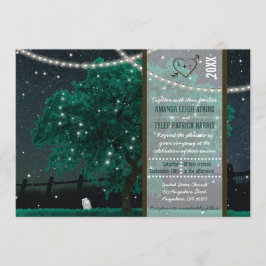 Invitaciones a la boda de luciérnagas en la barra 