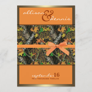 Invitaciones a la boda de lujoso camo