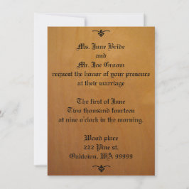 Invitaciones a la boda de madera