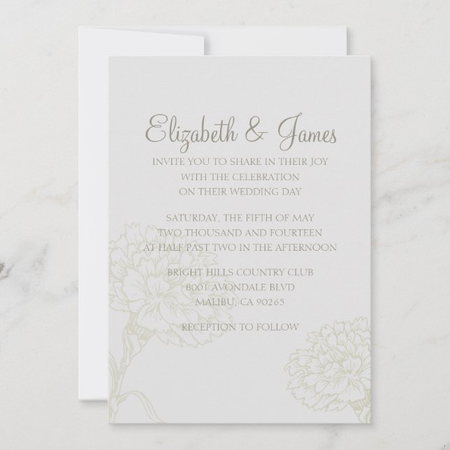 Invitaciones a la boda de marfil-Personalizado mod (Anverso)