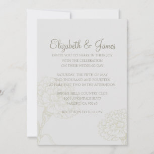 Invitaciones a la boda de marfil-Personalizado mod