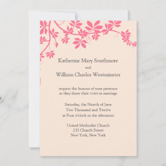 Invitaciones A La Boda De Marfil Y Rosa
