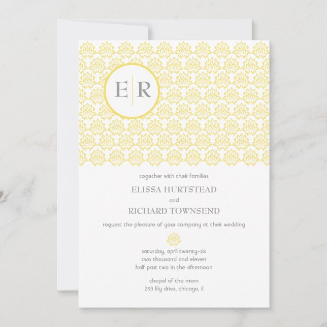 Invitaciones a la boda de Marigold (Anverso)