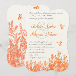 Invitaciones a la boda de mariposa de flores de co