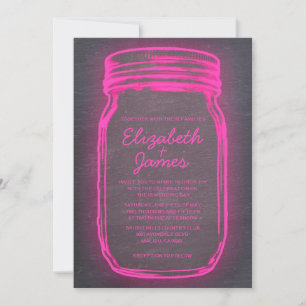 Invitaciones a la boda de masas de color rosa y ne