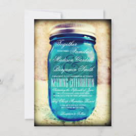 Invitaciones a la boda de Mason Jar, un país ruso 