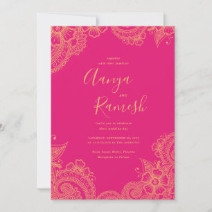 Invitaciones a la boda de Mehndi