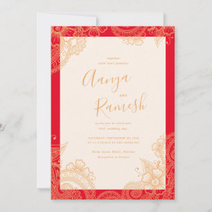 Invitaciones a la boda de Mehndi