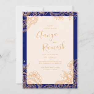 Invitaciones a la boda de Mehndi