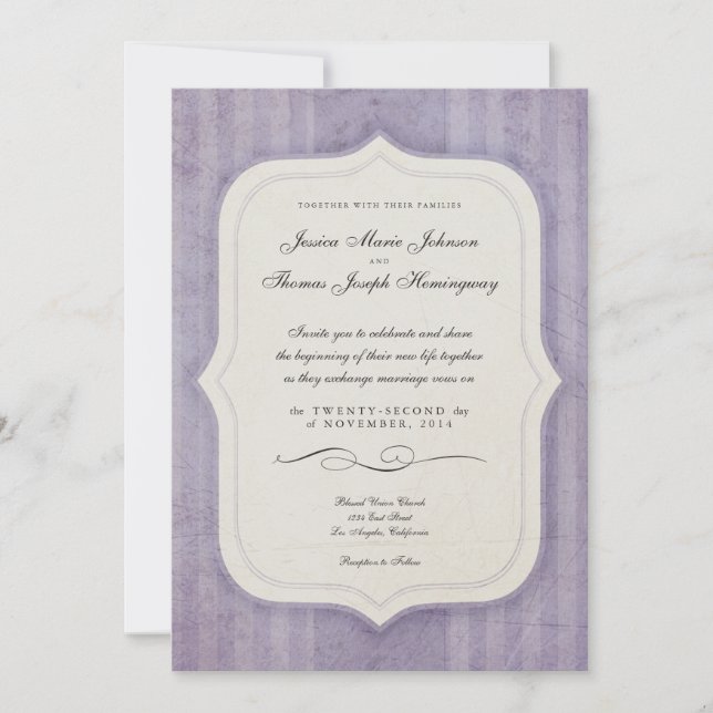 Invitaciones a la boda de monograma con encanto vi (Anverso)