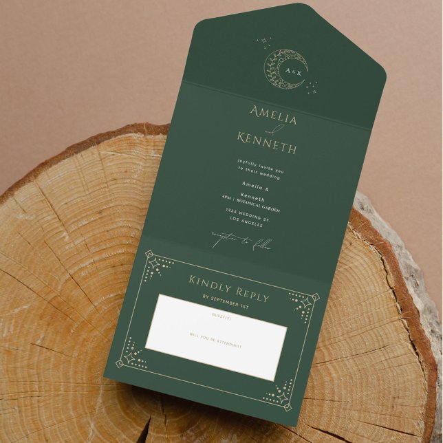 Invitaciones a la boda de monograma de Stardust (Subido por el creador)