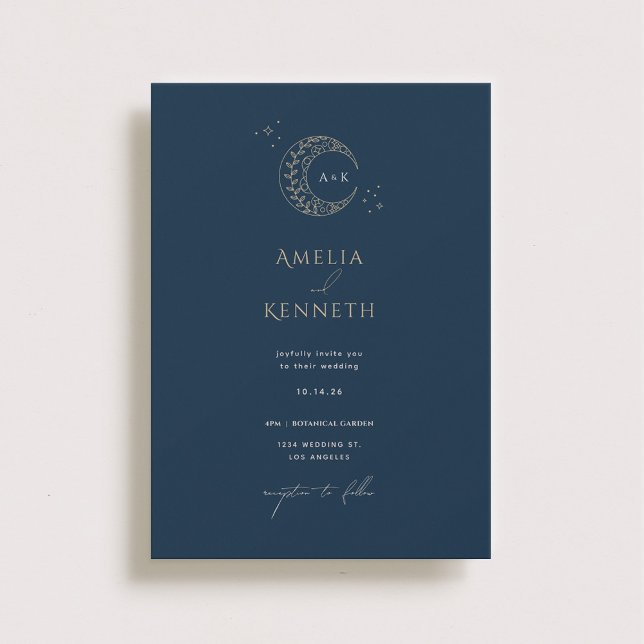 Invitaciones a la boda de monograma de Stardust (Subido por el creador)