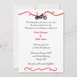 Invitaciones a la boda de motocicletas