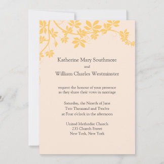 Invitaciones A La Boda De naranja Y Marfil