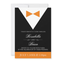 Invitaciones a la boda de Naranjas y negros| Caída