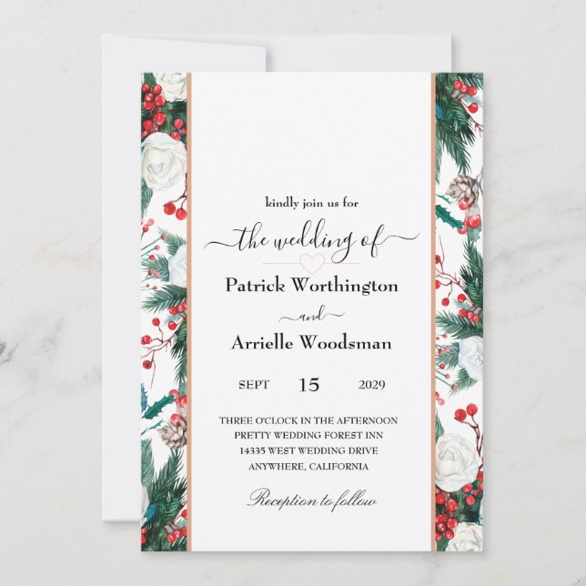 Invitaciones a la boda de navidades (Anverso)