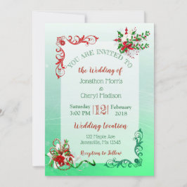 Invitaciones a la boda de Navidades de copo de nie